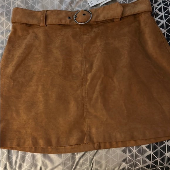 H&M Dresses & Skirts - Brown Suede Skirt